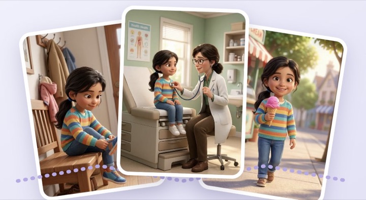 The steps of a visit to the doctor