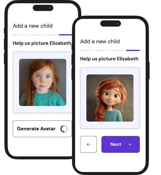 Adding a child profile in Vivi